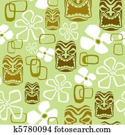 אקזוטי, טיקי, גן עדן, תבנית