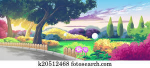 נחמד, חנה, ציור היתולי, נוף