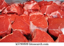 Assortment of meat at a butcher shop Assortment of meat at a butcher shop