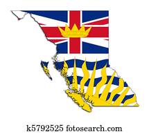 British Columbia map flag British Columbia map flag