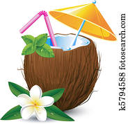 Exotic coconut cocktail Exotic coconut cocktail