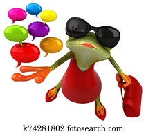 Fun frog - 3D Illustration Fun frog - 3D Illustration