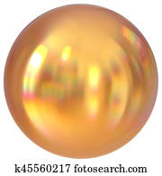 Golden sphere round button ball basic circle geometric shape
