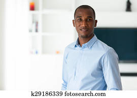 Portrait of a young African American business man - Black people