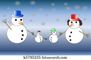 Snowman familly Snowman familly