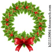 weihnachten, stechpalme, kranz weihnachten, stechpalme, kranz