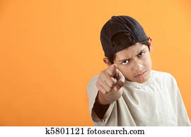 adolescente, pontos, dedo