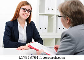 arbeitssuchender, haben, ein, interview