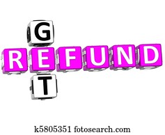 bekommen, rückerstattung, kreuzworträtsel