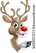 Cartoon Christmas Reindeer Cartoon Christmas Reindeer