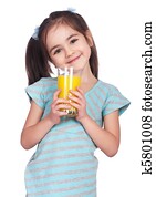 Girl drinking juice