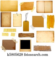 grunge paper piece note