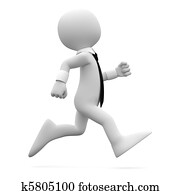 Man running with suit and tie Man running with suit and tie