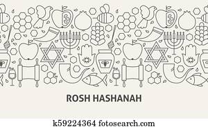 Rosh Hashanah Banner Concept Rosh Hashanah Banner Concept