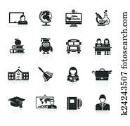 School Icon Black School Icon Black