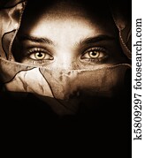 Sensual eyes of mysterious woman Sensual eyes of mysterious woman