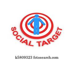 sociaal, netwerk, concept