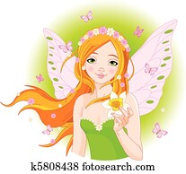 Spring fairy with narcissus Spring fairy with narcissus