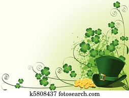 st., Patrick%u2019s, dia, fundo