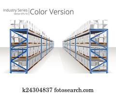 Warehouse Shelves. Warehouse Shelves.