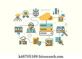Web hosting illustration Web hosting illustration