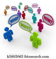 אנשים, לשאול שאלות, ב, נאום, בועות, לחפש, תמוך