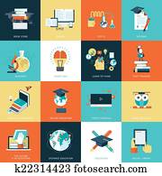 flache, design, heiligenbilder, für, bildung flache, design, heiligenbilder, für, bildung