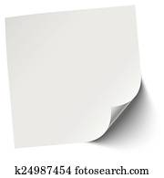 gray blank memo / note