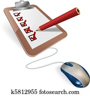 Online survey or questionnaire concept Online survey or questionnaire concept