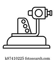 Ophthalmologist equipment icon, outline style Ophthalmologist equipment icon, outline style