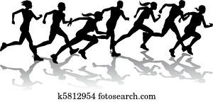Runners racing Runners racing