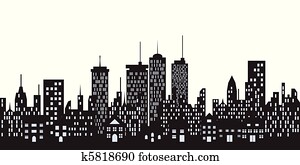 Urban buildings in the city Urban buildings in the city