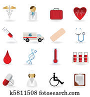 רפואי, ו, שירותי בריות, סמלים