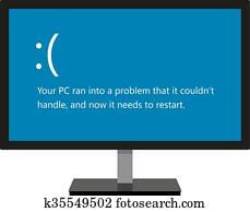 exposição, com, mensagem erro