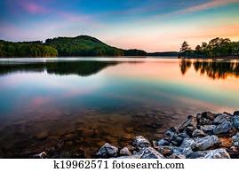 Lake Allatoona at Red Top Mountain State Park north of Atlanta at sunrise