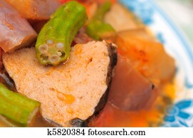 Macro of steamed fish delicacy