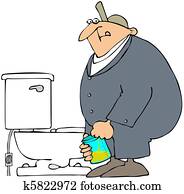 Man Taking A Drug Test. Man Taking A Drug Test.