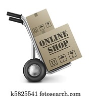 online magazyn, tekturowy boks