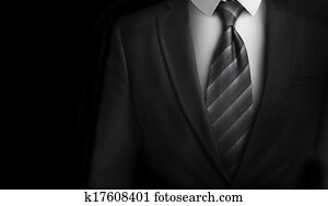suit with gray  tie