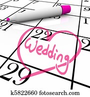 Wedding - Marriage Day Circled with Heart Wedding - Marriage Day Circled with Heart