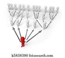 3d small people - pyramid chart