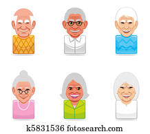 Avatar people icons (senior) Avatar people icons (senior)