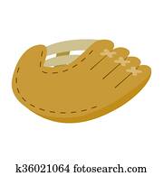 Baseball glove isometric 3d icon