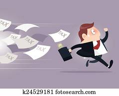 geschäftsmann- betrieb, weg, von, steuer