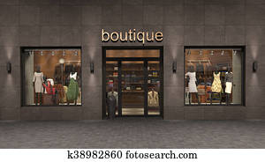 store exterior, 3d illustration store exterior, 3d illustration