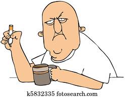 קפה, ו, a, סיגריה