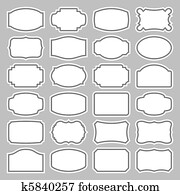 24 blank labels set (vector) 24 blank labels set (vector)