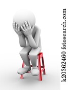3d sad frustrated man illustration 3d sad frustrated man illustration