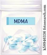 A Package of MDMA Drug A Package of MDMA Drug