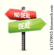 deal, no deal sign illustration design deal, no deal sign illustration design